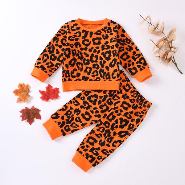 

clothing sets kids baby girl boy leopard clothes set sweatshirt leggings pants outfit autumn girls boys winter outfits, White