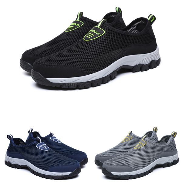 Homens clássicos Running Sapatos Preto Cinza Marinha Moda # 14 Homens de Mens Exterior Esportes Sneakers Caminhando Sapato de Caminhada Tamanho 39-44