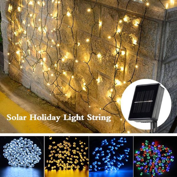 

strings led outdoor solar lamp string lights 20- 500 leds fairy holiday christmas party garland garden waterproof 5m 22m decor