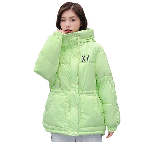 

candy color down cotton padded jacket for women in winter 2021, Black
