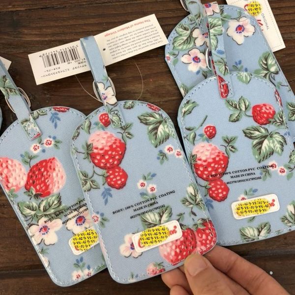 

card holders luggage tag strawberry rainbow bag, Brown;gray
