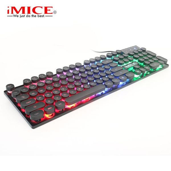 

keyboards imice ak-800 sentiment 104 keys rgb backlit mechanical keyboard usb wired game silicone for lappc desktop