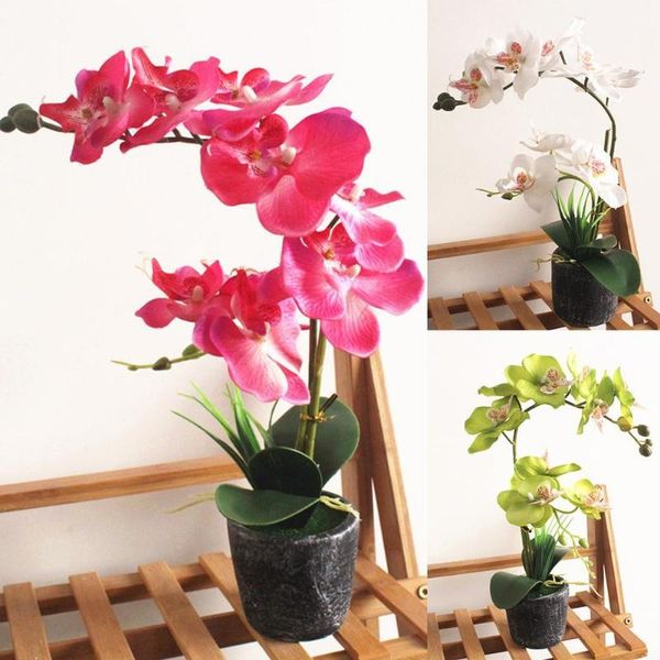 

artificial phalaenopsis flower fake plant bonsai home office shop cafe decor