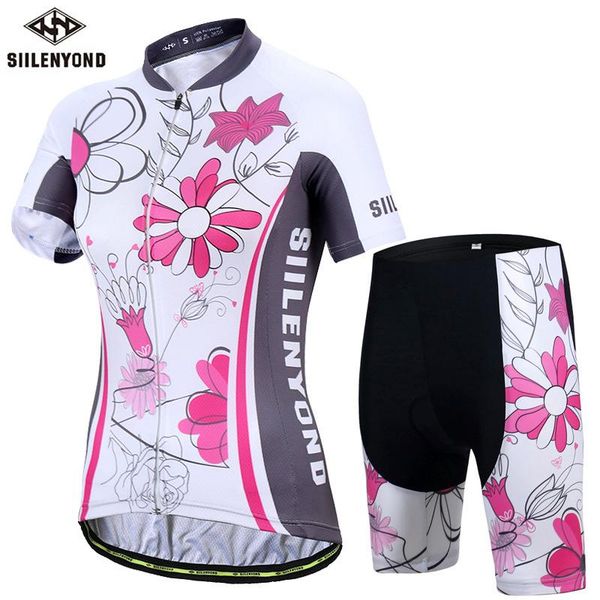 

racing sets siilenyond summer cycling suit women's wear ladies, Black;blue