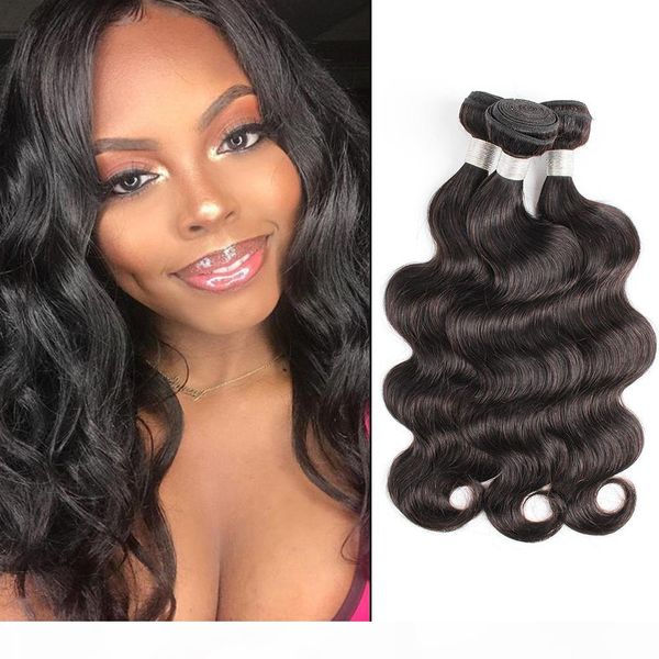 

brazilian body wave hair bundles remy human hair extension natural color body wave 3 or 4 bundles 10-28 inch wholesale, Black;brown