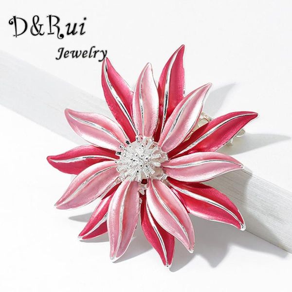 

pins, brooches fashion daisy pins for women red enamel flower brooch year party pin female gifts clothes accessories 2021, Gray