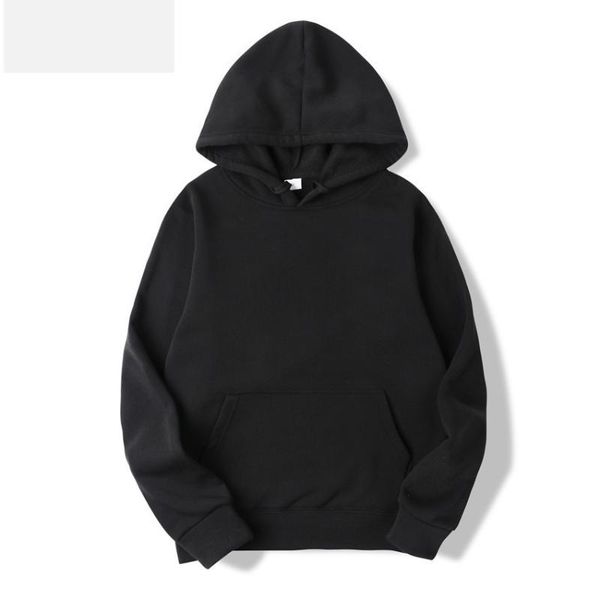 

men's hoodies & sweatshirts ayrbao 2021 brand leisure pullover for male solid color long sleeve hoodie sweatshirt, Black
