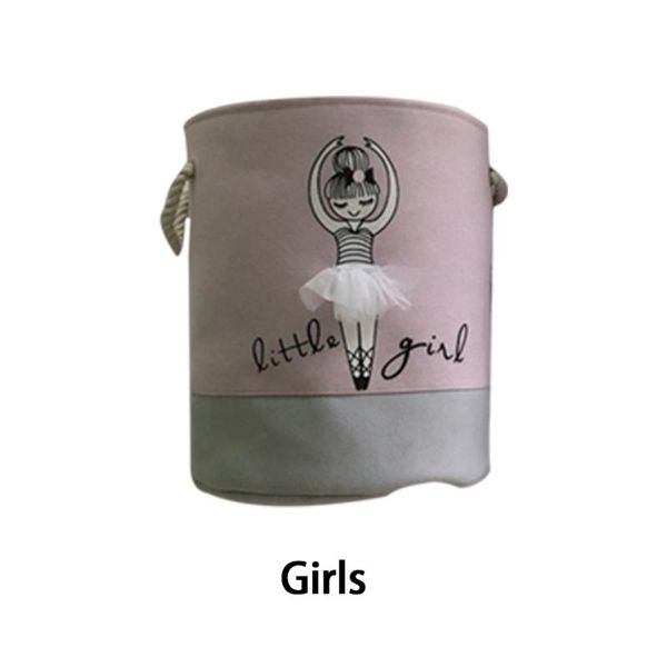 

foldable laundry basket for dirty clothes pink ballet girl toys baskets bag organizer kids home storage washing organization
