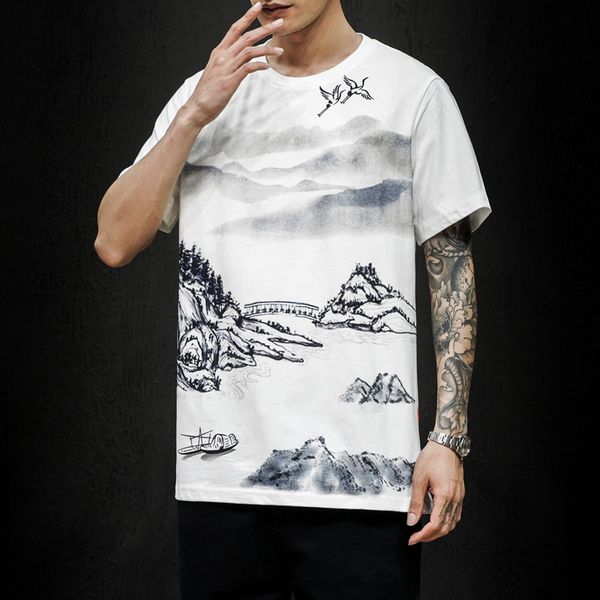 

new 2021 men's cotton fashion t-shirt funny mens white summer tshirts 5xl casual t shirt for man male oversized tee shirts streetwear 8, White;black