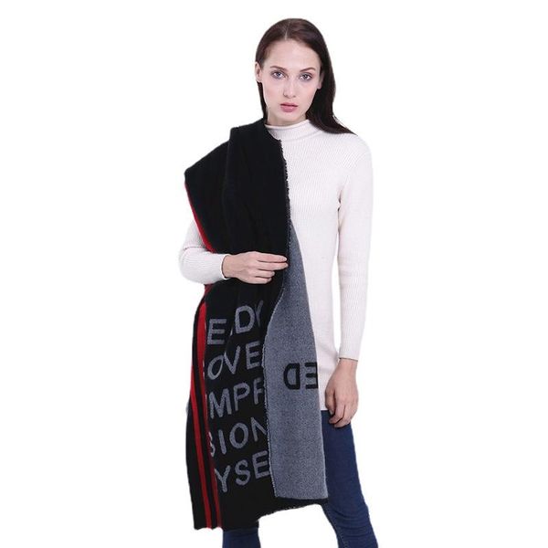 

scarves luxury winter wool scarf cashmere thick soft warm pashmina female shawl wraps bufanda echarpe hiver cicartiz invierno, Blue;gray