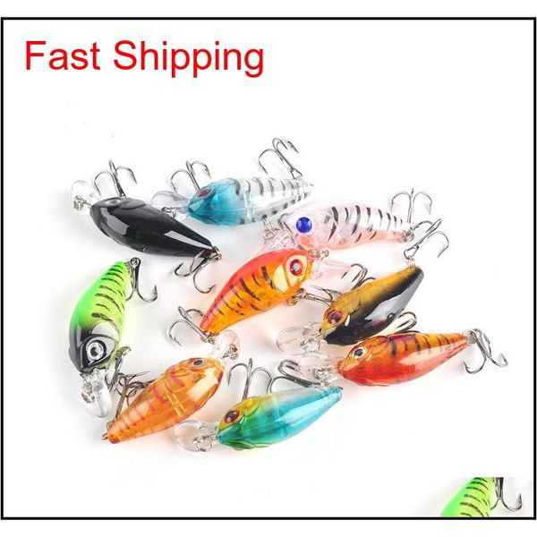 

4.5cm 4g mini transparent plastic fishing lures bait minnow crankbaits 3d eye artificial lure bait 9 lus hairclippers2011