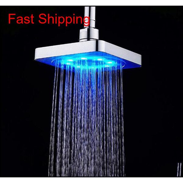 

bathroom square water flow adjustable romantic matic led shower head for bath qylmpi homes2007