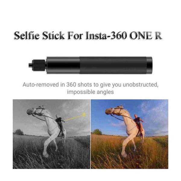 

selfie monopods stick port handheld monopod invisible for insta-360 one r extension rod sticks