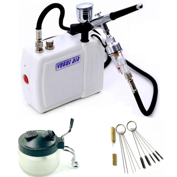 

professional spray guns airbrush kit with mini air compressor brush gun for makeup body paint temporary tattoo nail tool set
