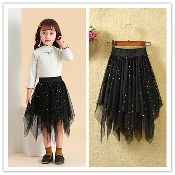 

skirts 2021 summer girls irregular fashion dance sweet children princess skirt perfermance infantis menina1, Blue