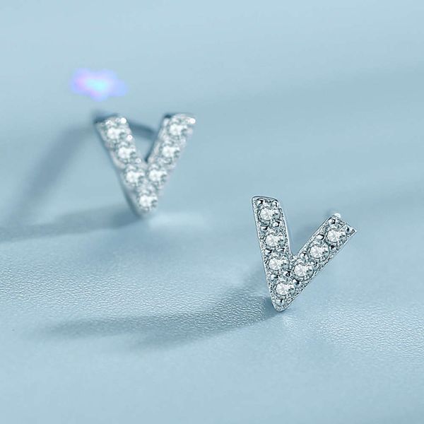 

studded earrings female version simple fashion small letter net red temperament