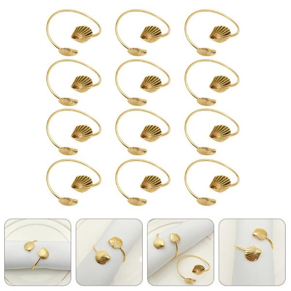 

napkin rings 12pcs decorative shell design buckles holder tableware adornments