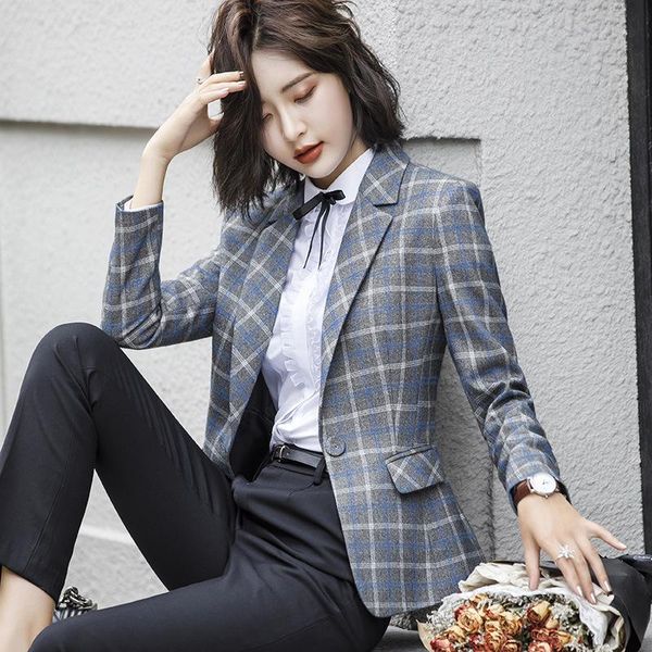 

women's suits & blazers jacket harajuku cropped korean streetwear tweed corduroy plus size long coat professional sleeve small suit sho, White;black