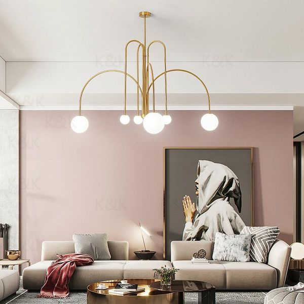 

pendant lamps modern led lamp simplicity glass ball lighting black lights creative living room dining hanging light home decor