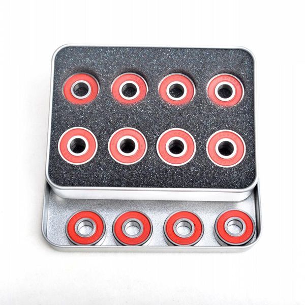 

8pcs pro 608rs abec-9 bearing roller skate scooter snowboard inline bearings skateboard carbon steel mute speed bearing supply