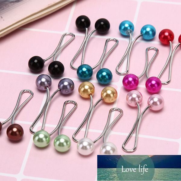 

multicolor tiny headscarf pearl pins clips pins up hijab scarf muslim arab shawl islamic accessories women jewelry crystal factory price exp, Gray
