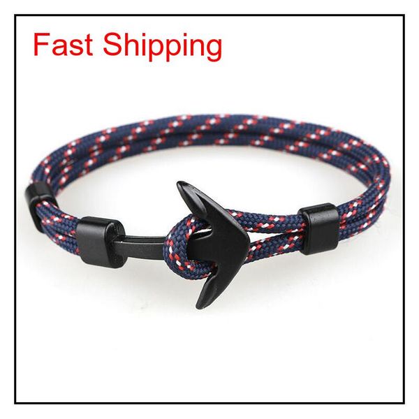 

viking jewelry mens black alloy pirate nautical navy anchor bracelets rope woven bracelet for women men frie jllaaa bdedome, Golden;silver