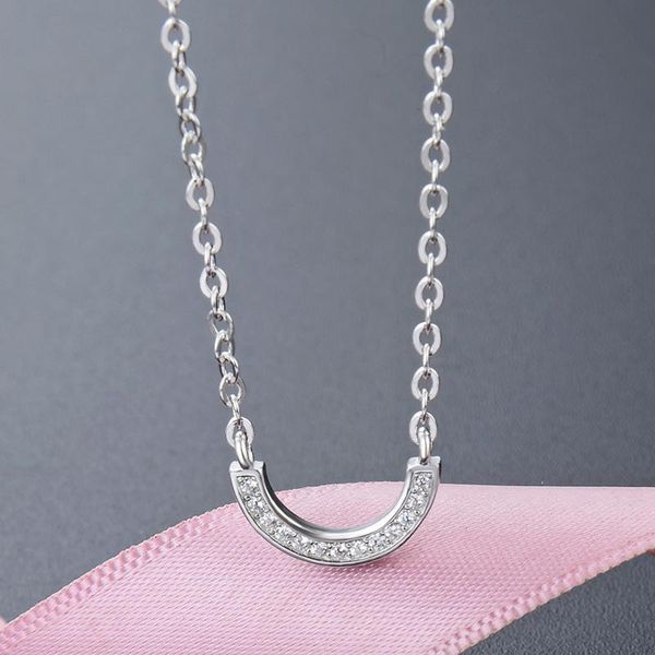 

new sweet 925 sterling silver necklace women clavicle chain collier necklaces for women luxury fine jewelry g0027