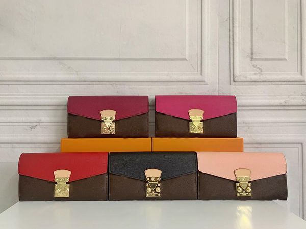

luxury luxurys designers t purses woman fashion clutch monogrames daily wallet card holder purse with dust bag, Black;red