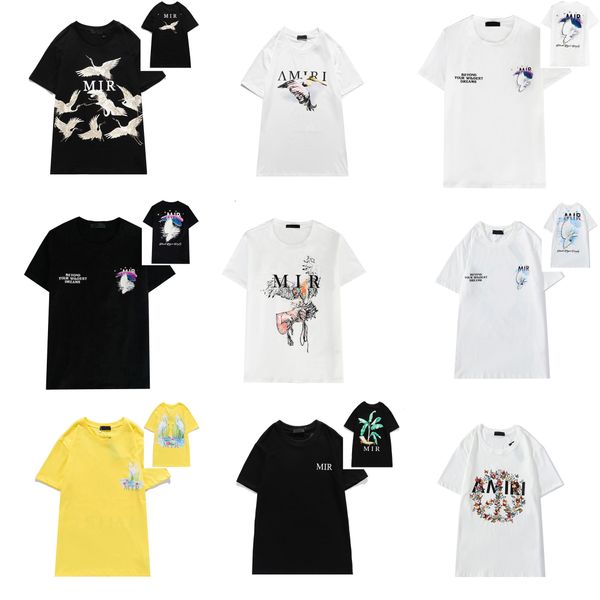 

21ss high qaulity summer mens designers tees t shirts fashion casual couples short sleeves tee comfortable 3m paris men women t-shirts am1r1, White;black