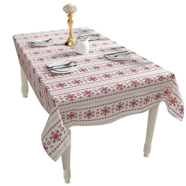 

table cloth christmas decoration ornaments snowflake printing tablecloth dining