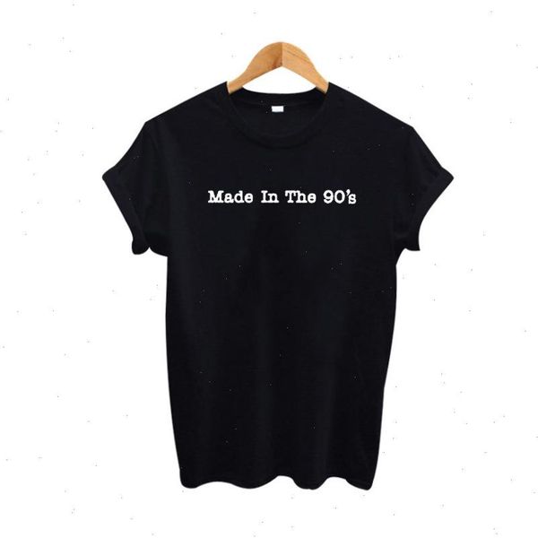 

made in the 90s letter print t shirt women short sleeve o neck loose tshirt 2021 summer women tee camisetas mujer, White