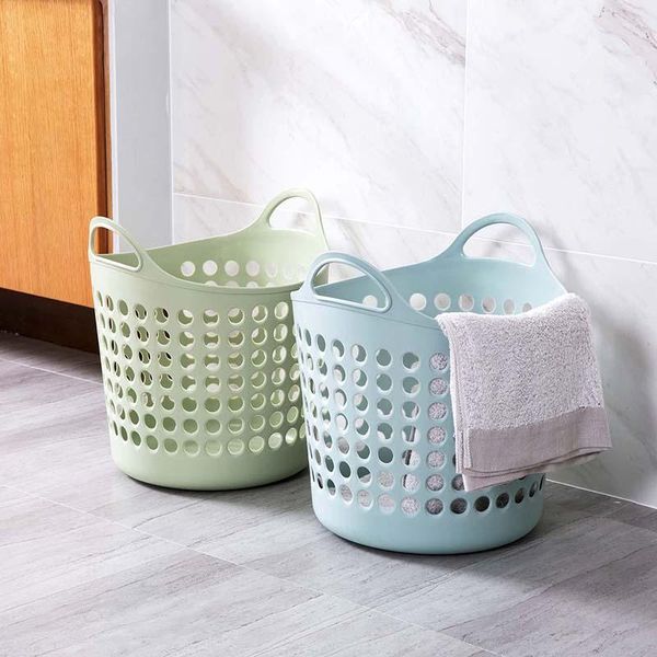 

large plastic laundry basket with handle laundry hamper dirty clothes storage box household sundries snacks cosmetics container