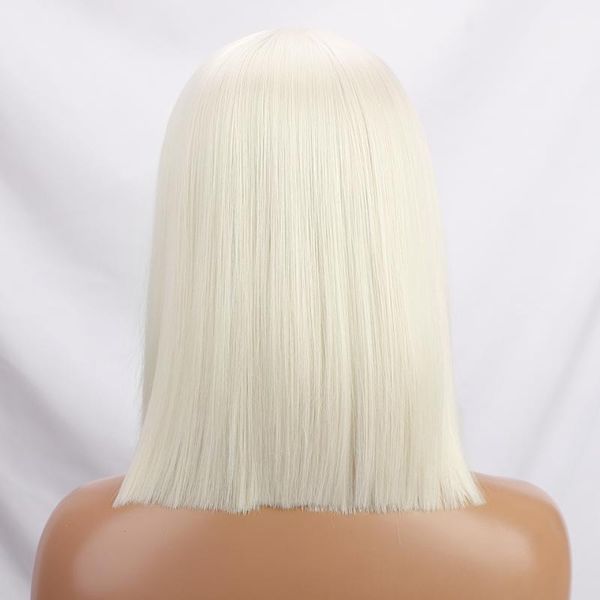 

14 inch natural color straight in hairheat-resistant real swiss lace front wig human hair wig baby hair black women