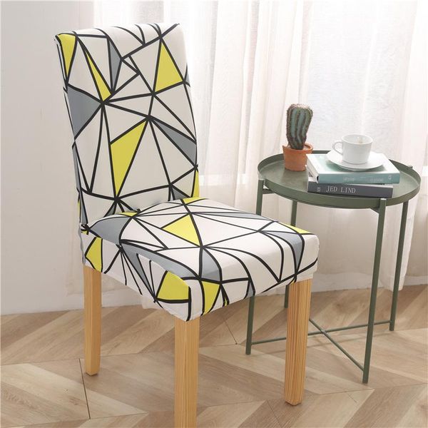 

chair covers nordic style printed cover spandex stretch for dining room kitchen wedding banquet anti-dirty home seat decor