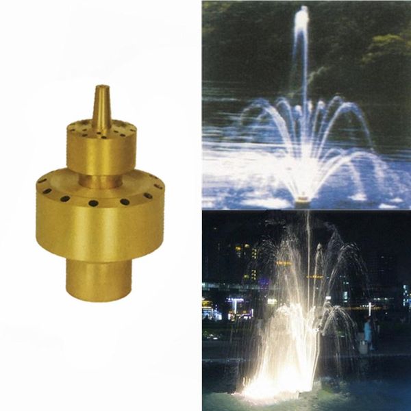 

1" 1.5" brass double 2 layer shining coat flower column fountain nozzles