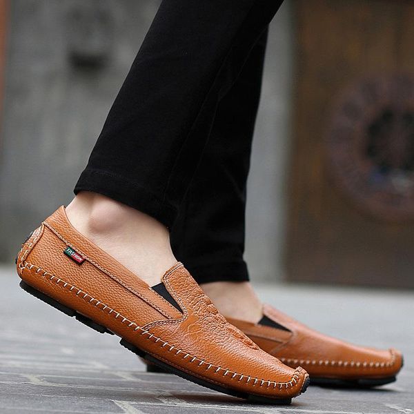 

2021 doudou shoes men's spring and autumn new versatile trend leather shoes, Black