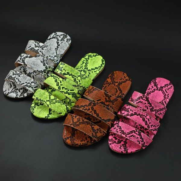

slippers women shoes round toe serpentine summer casual flats platform thongs beach sandals flip flops for light, Black