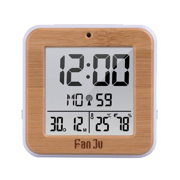 

other clocks & accessories fanju digital alarm clock led dcf radio dual automatic backlight electronic temperature humidity table time offic
