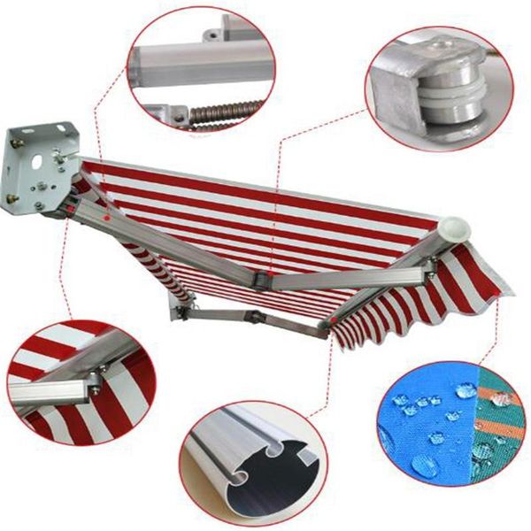 

shade 3m*2m manual waterproof canopy retractable awnings sheds gazebos