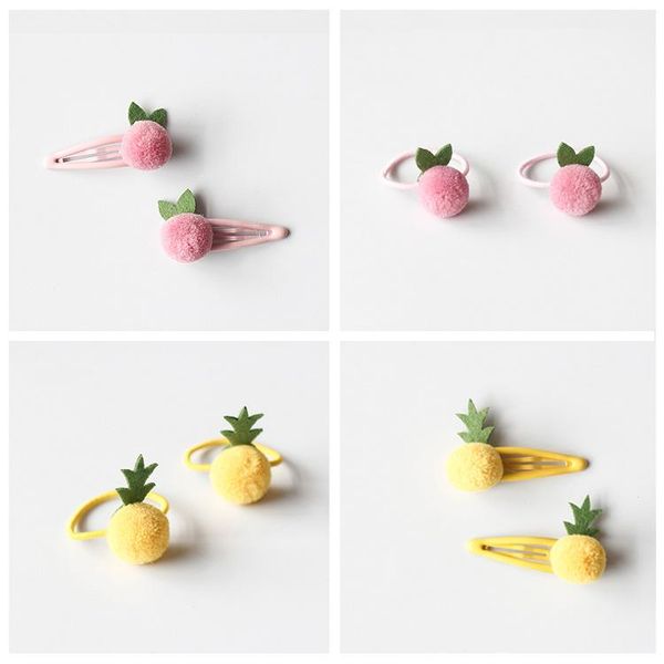 

fashion children fruit hairpins bb girl's cute solid hairclips kids korea style side clip hair accessories, Slivery;white