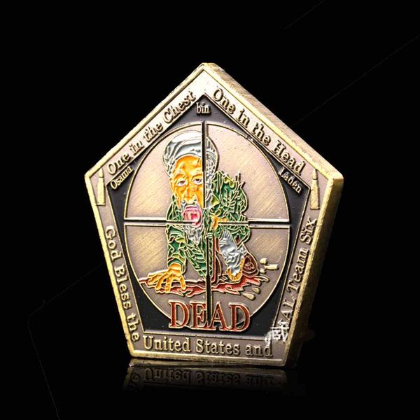 

50pcs non magnetic challenge coin craft american 911 seal sixth team pentagon vaule military bronze plated badge collection