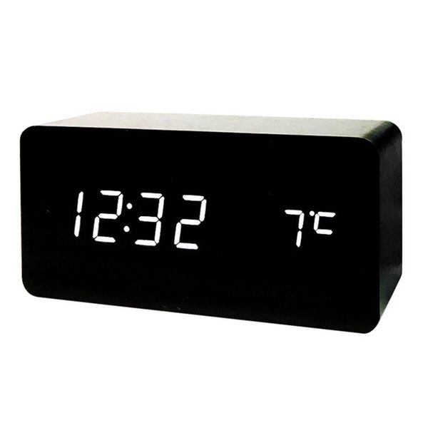 

other clocks & accessories alarm clock digital led design voice control intelligent adjustment multi-functional black