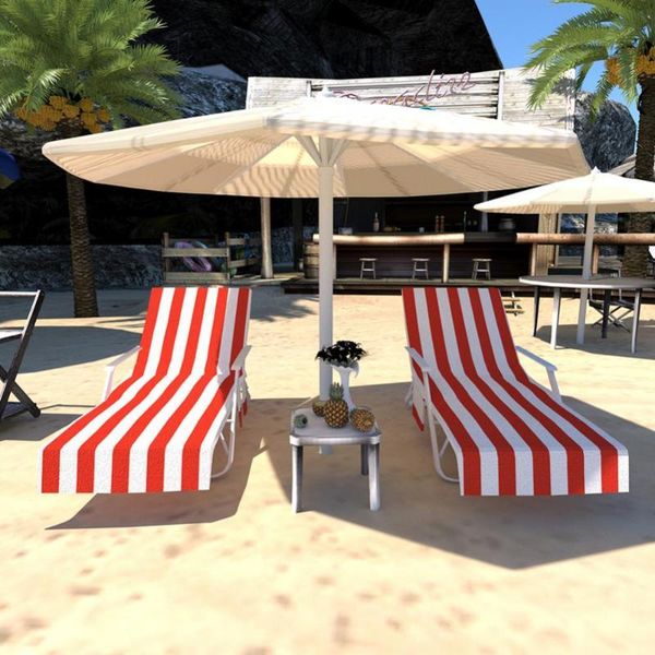 

chair covers portable beach towel long stripe cactus flamingo sunbathing lounge cover with pockets