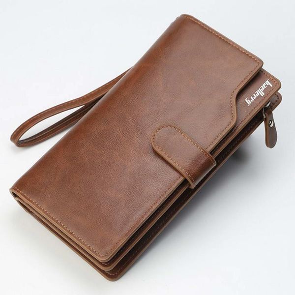 

wallets mens pu leather long wallet bifold cash card holder organizer multi slot purse sale-wt, Red;black