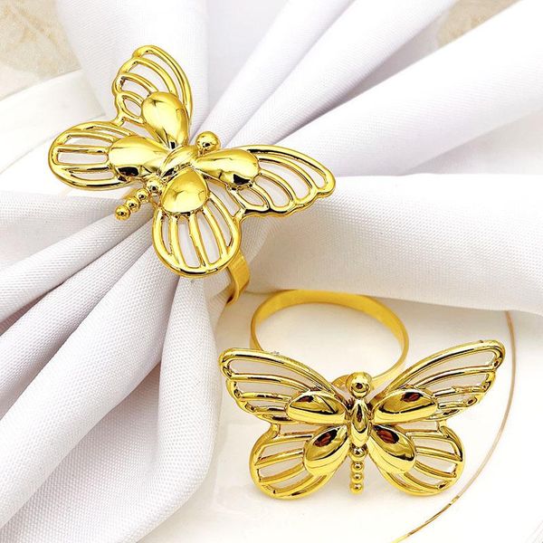 

napkin rings 10pcs el western restaurant beige butterfly ring button