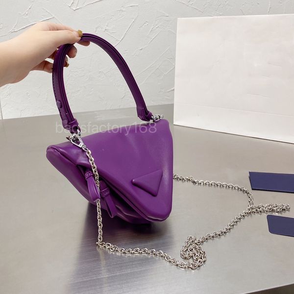 

luxury fashion design leather triangle bag sportstyle chain bags premium original hardware lightweight compact crossbody package adjustable
