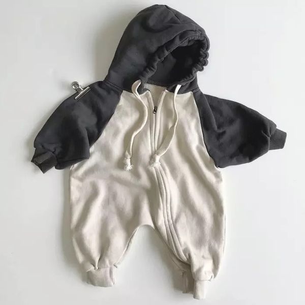 

new korean baby long sleeve boy and girl baby girl romper baby clothes new born girl clothes, Blue
