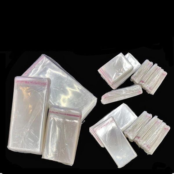 

gift wrap 1000pcs 0-5cm width small clear resealable opp/poly bag transparent opp packaging self adhesive plastic