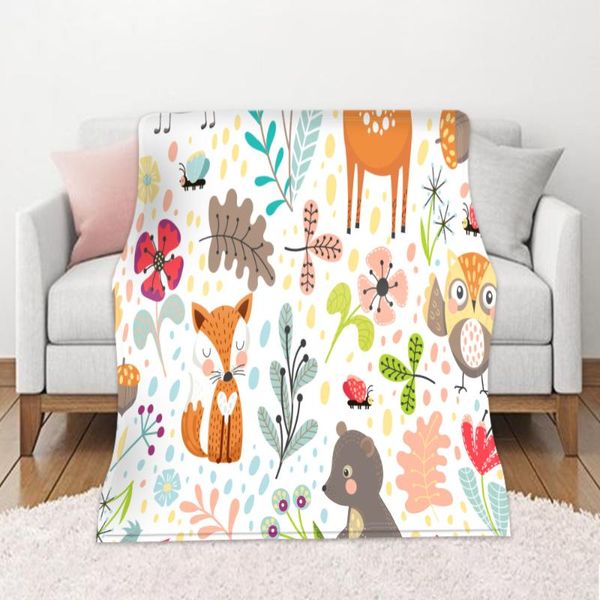 

blankets winter casual warm blanket modern decoration living room children bed home bedroom sofa flowers printing pattern custom