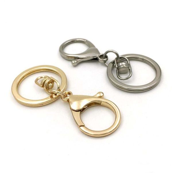 

brand new hardware accessories lobster clasp, keychain pendant, with eight-shaped clasp dmkr077 mix order key rings, Slivery;golden